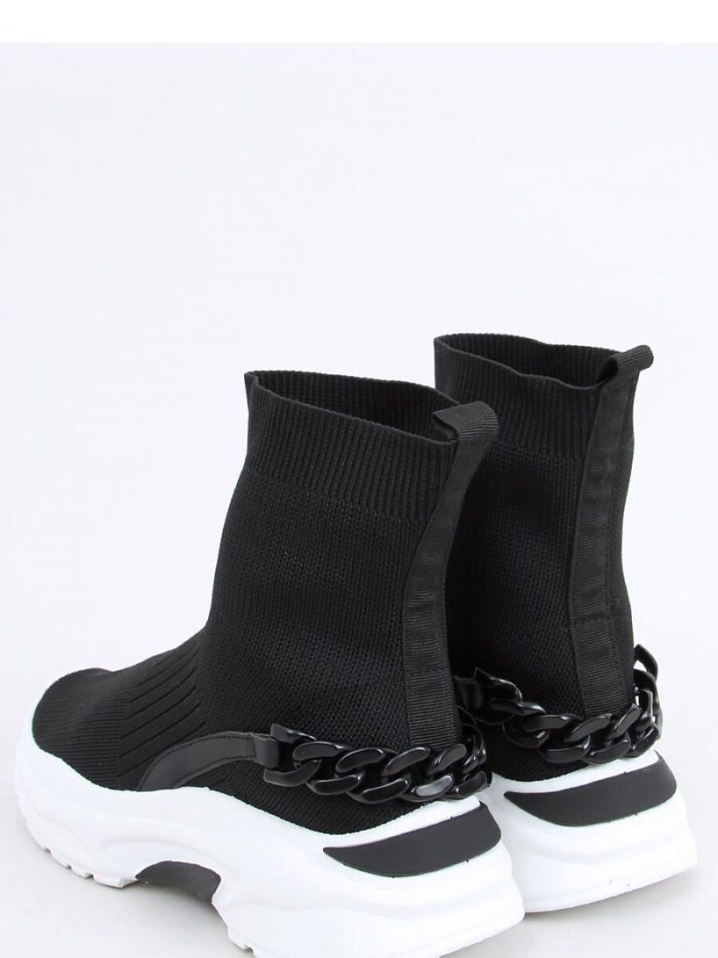 Skarpetkowe buty za kostkę GINA BLACK - Inello