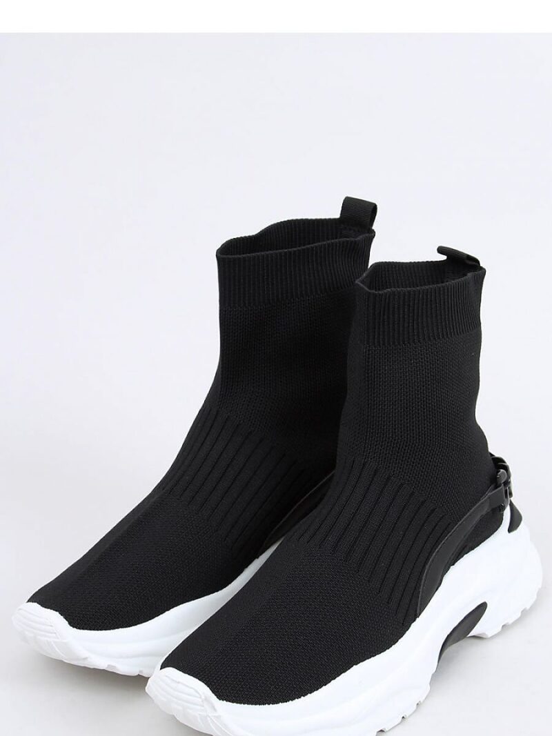 Skarpetkowe buty za kostkę GINA BLACK - Inello - obrazek 4