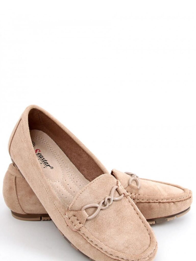 Mokasyny damskie SAGA KHAKI - Inello