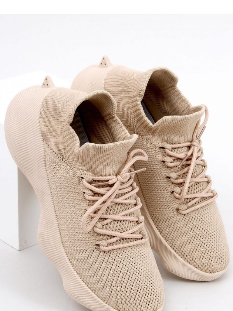 Skarpetkowe buty sportowe DESIRE KHAKI - Inello