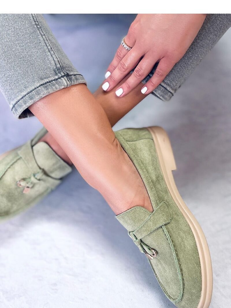 Mokasyny zamszowe OTTAVIA GREEN - Inello - obrazek 4