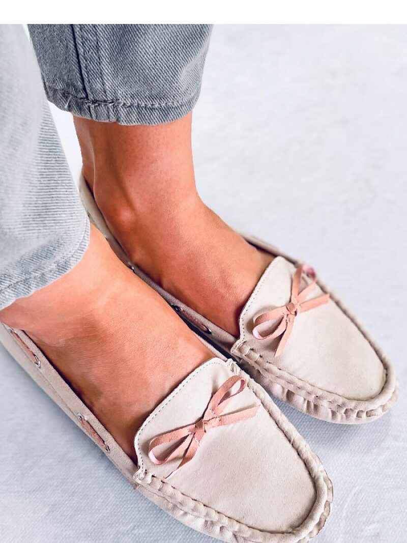 Mokasyny damskie klasyczne KAMILA BEIGE - Inello - obrazek 4
