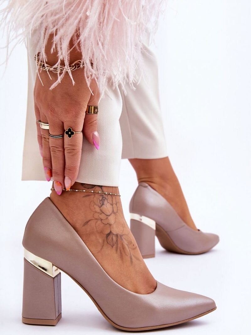 Czółenka Model Lewski 3117 Beige - Step in style - obrazek 3