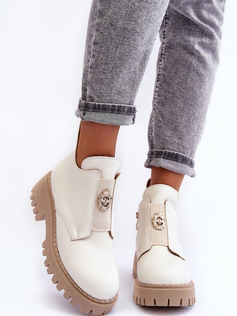 Botki Model Lemar Lusanna 600451 Light Beige - Step in style - obrazek 2