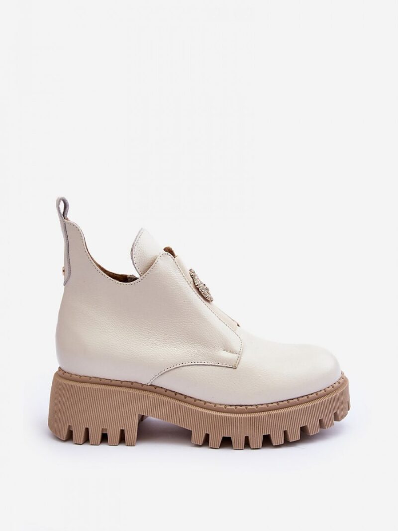 Botki Model Lemar Lusanna 600451 Light Beige - Step in style - obrazek 3