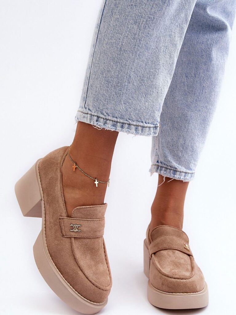 Półbuty Model Afnira NS382P Beige - Step in style