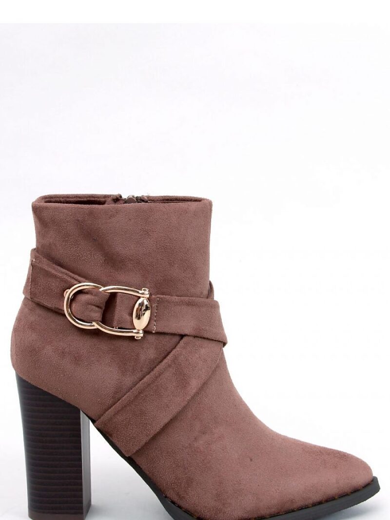 Botki na obcasie JANISA KHAKI - Inello