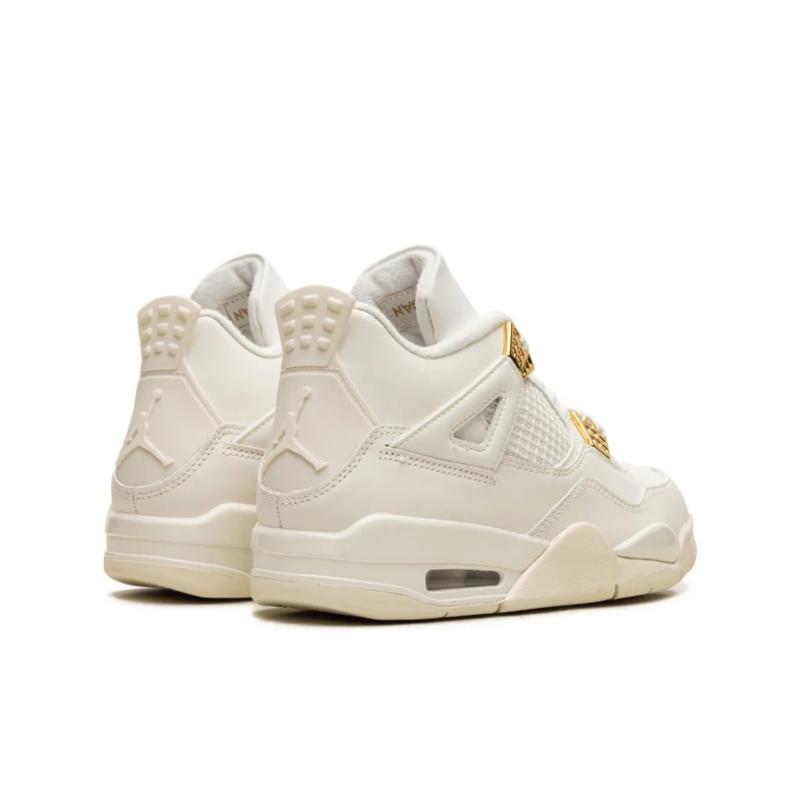 Buty Air Jordan 4 Białe Złote Metalic Gold AQ9129-170 - obrazek 3