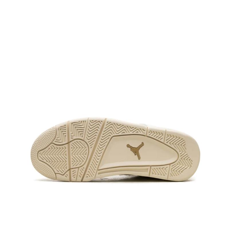 Buty Air Jordan 4 Białe Złote Metalic Gold AQ9129-170 - obrazek 4