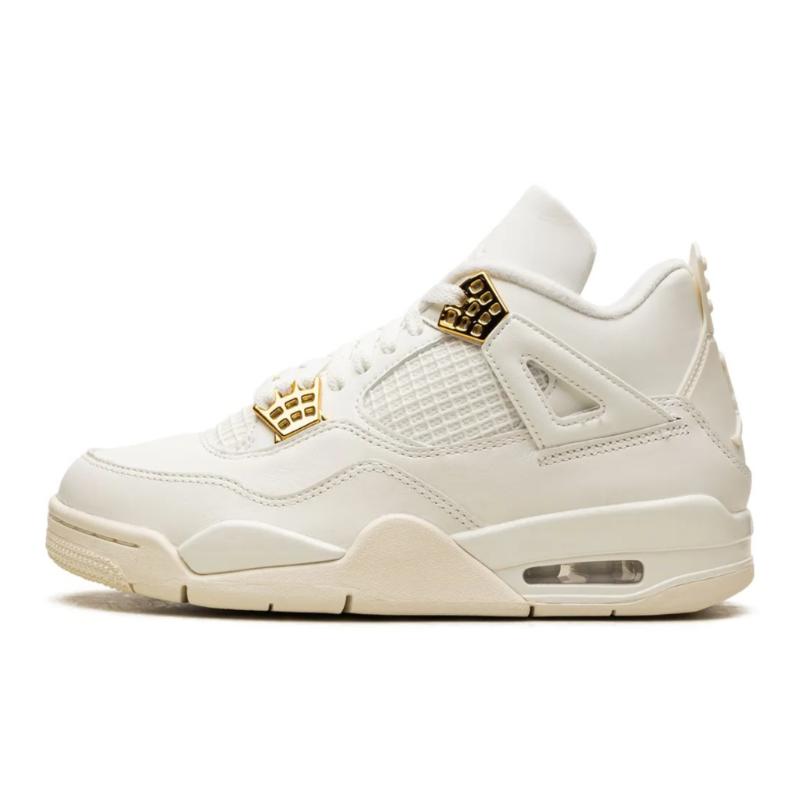 Buty Air Jordan 4 Białe Złote Metalic Gold AQ9129-170