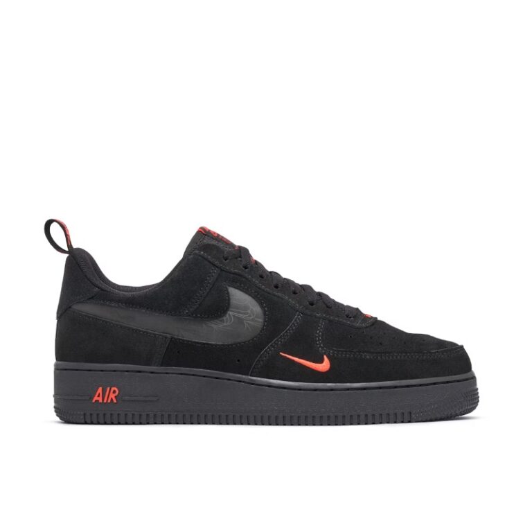 Nike Air Force 1 ’07 Low LV8 Black Crimson DZ4514-001 Czarne sneakersy