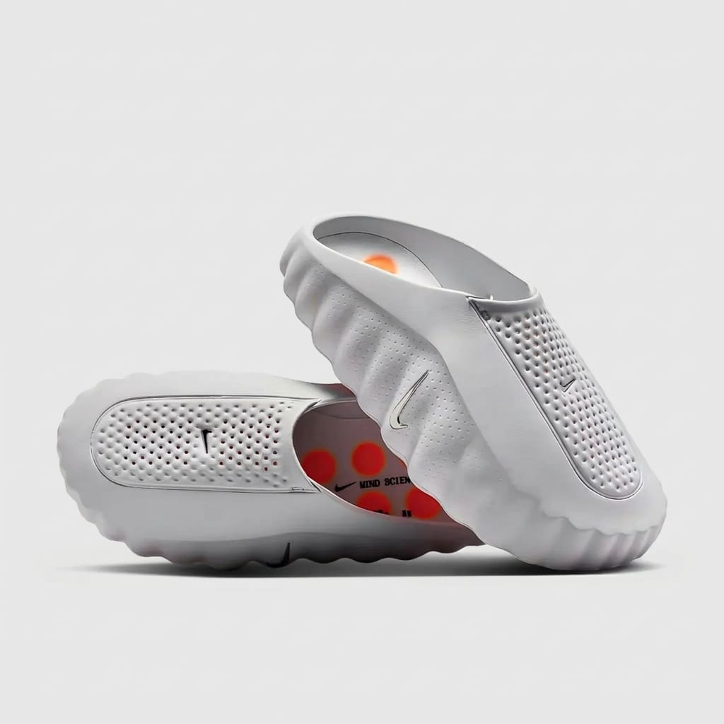 Klapki Nike Mind 001 Slide Szare „Light Smoke Grey” HQ4309-003 - obrazek 2