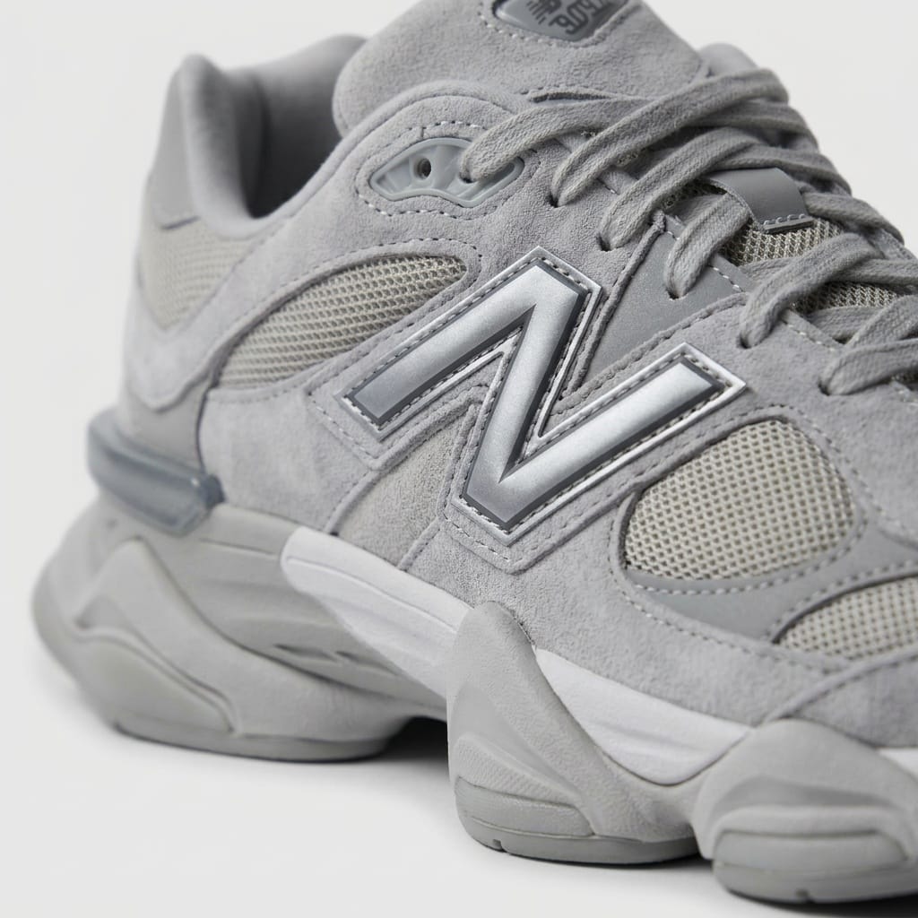 New Balance 9060 Szare / Silver Metallic Grey U9060JGR - obrazek 3